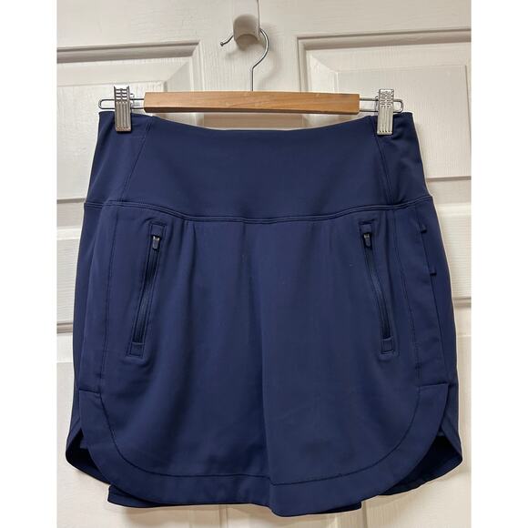 Athleta Fairway Golf Short 16' Skort Skirt Shorts High Rise Navy Blue, Size S - Picture 1 of 11
